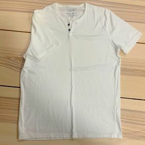 Lucky Brand Plain White T-Shirt (Henley)